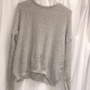 Gray crochet sweater from brandy Melville